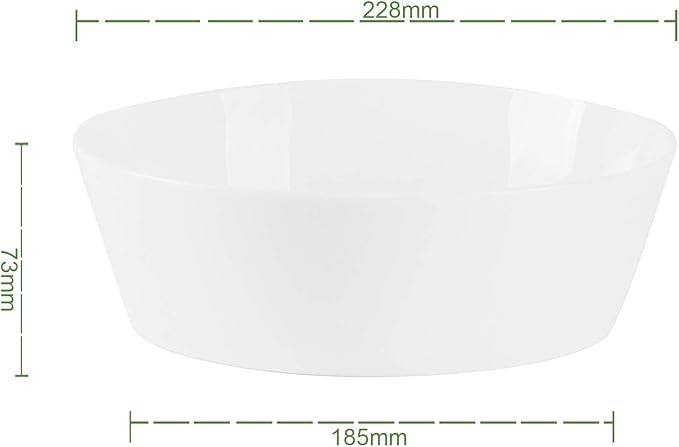 Bone China Cone Shape, Elegance White 20pc Dinnerware Set