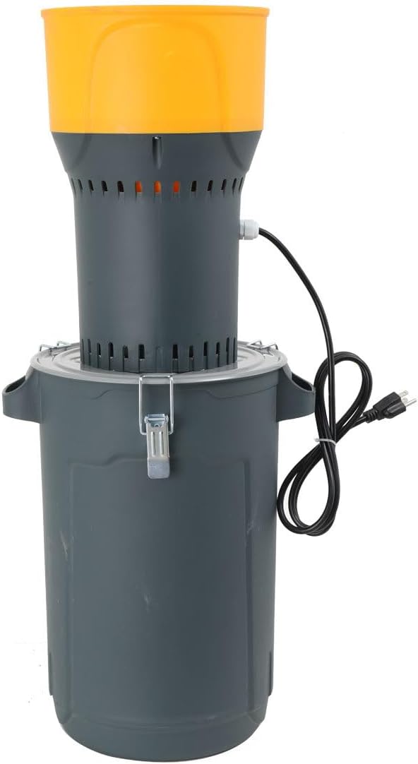 25L Electric Grain Mill, Corn Grinder, Home Farm Wheat Mill, Dry Cereal Grinder With Detachable 6.6 Gal Bucket & Hopper, 5 Sieves + 2 Wrenches