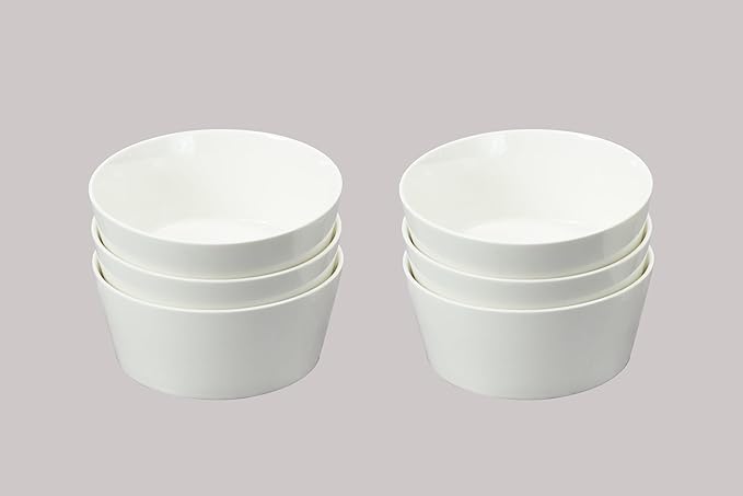 Bone China Cone Shape, Elegance White Bowl 18oz, Case of 6
