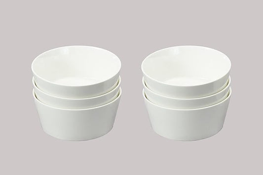 Bone China Cone Shape, Elegance White Bowl 18oz, Case of 6