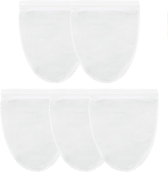 FATCAT Fine Mesh Cheese Cloth, Fine Mesh Strainer Bags, Nut Milk Bag, Cheesecloth for Straining (M-Size*5/ Excluding Bracket)