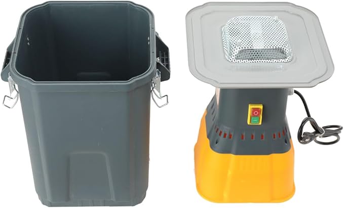 7.9 Gallons Electric Grain Mill Grinder, Corn Grinder Mill, Home Farm Wheat Grinder, 25L Dry Grain Mill Grinder Electric, Detachable Bucket & Hopper, Dry Cereals Grinder with 5 Sieves, 2 Wrench