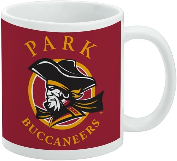 Park University Primary Logo Ceramic Coffee Mug, Novelty Gift Mugs for Coffee, Tea and Hot Drinks, 11oz, White