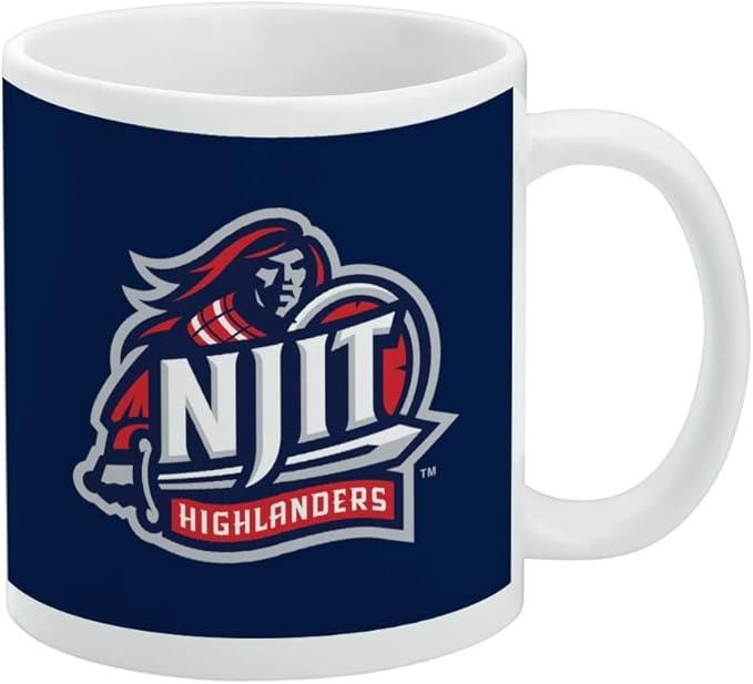 New Jersey Institute of Technology Primary Logo Ceramic Coffee Mug, Novelty Gift Mugs for Coffee, Tea and Hot Drinks, 11oz, White