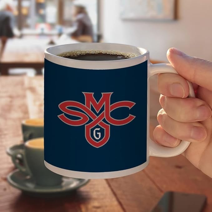 Saint Mary's College Primary Logo Ceramic Coffee Mug, Novelty Gift Mugs for Coffee, Tea and Hot Drinks, 11oz, White