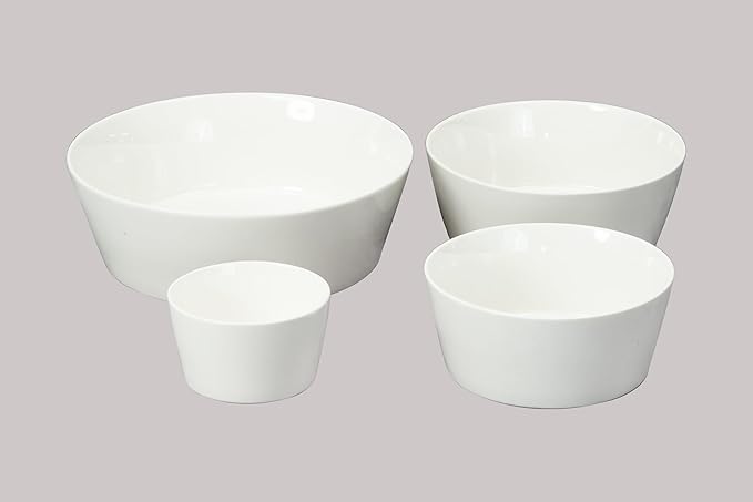 Bone China Cone Shape, Elegance White Serving Bowl 45oz, Case of 6