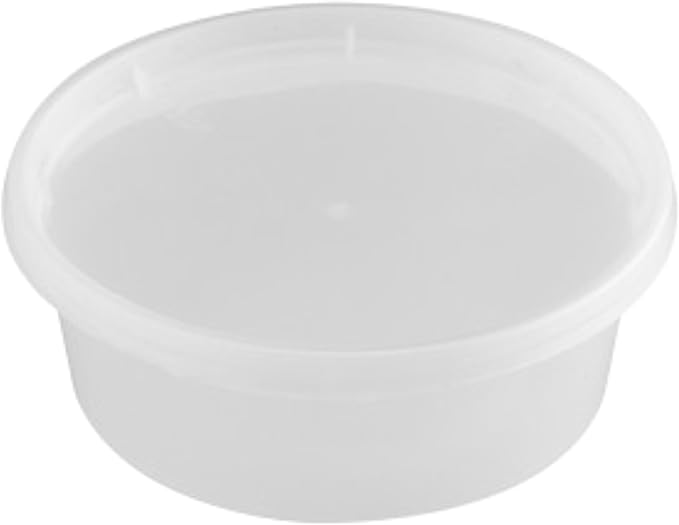 Heavy-Duty PP Deli Containers with Lids - 8oz PP Deli Container, 20 sets
