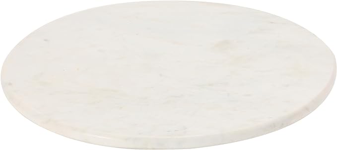 Creative Co-Op Marble Lazy Susan, White