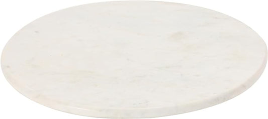 Creative Co-Op Marble Lazy Susan, White