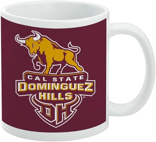 California State University Dominguez Hills Primary Logo Ceramic Coffee Mug, Novelty Gift Mugs for Coffee, Tea and Hot Drinks, 11oz, White