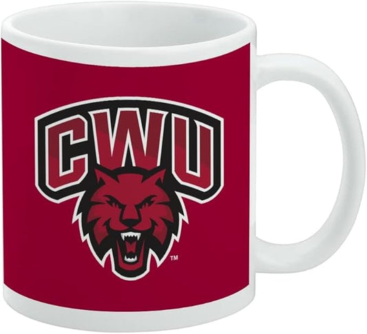 Central Washington University Primary Logo Ceramic Coffee Mug, Novelty Gift Mugs for Coffee, Tea and Hot Drinks, 11oz, White