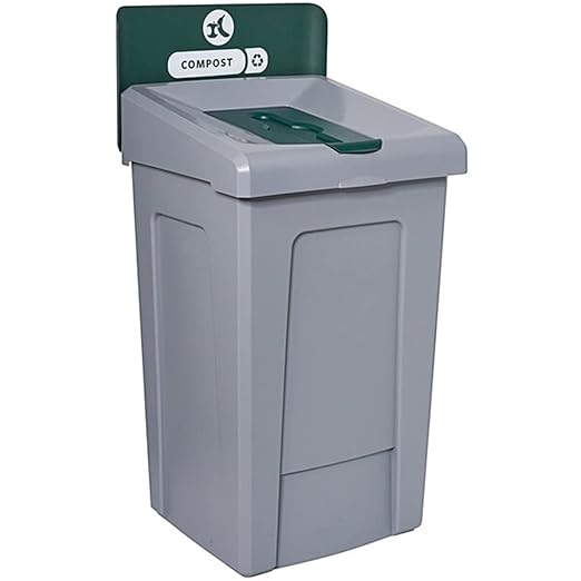 Stager Direct, 3 in 1 Recycling Station with Lid, Recycle Bin, Exterior Trash Can, Recycling Station Kit, Heavy Duty Premium Plastic, Perfect for Kitchen, Office, Garden, Garage (33 Gallon), (N.4)