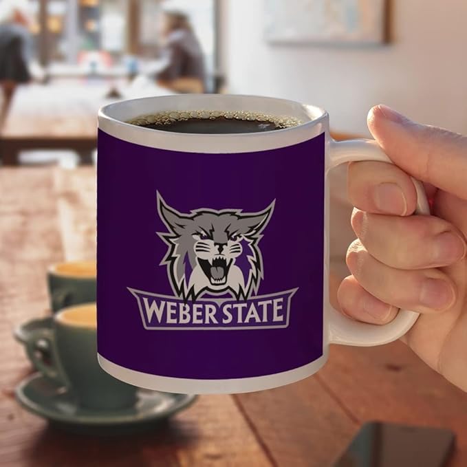 Weber State University Primary Logo Ceramic Coffee Mug, Novelty Gift Mugs for Coffee, Tea and Hot Drinks, 11oz, White