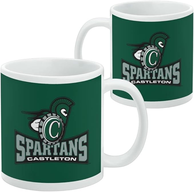 Castleton University Primary Logo Ceramic Coffee Mug, Novelty Gift Mugs for Coffee, Tea and Hot Drinks, 11oz, White