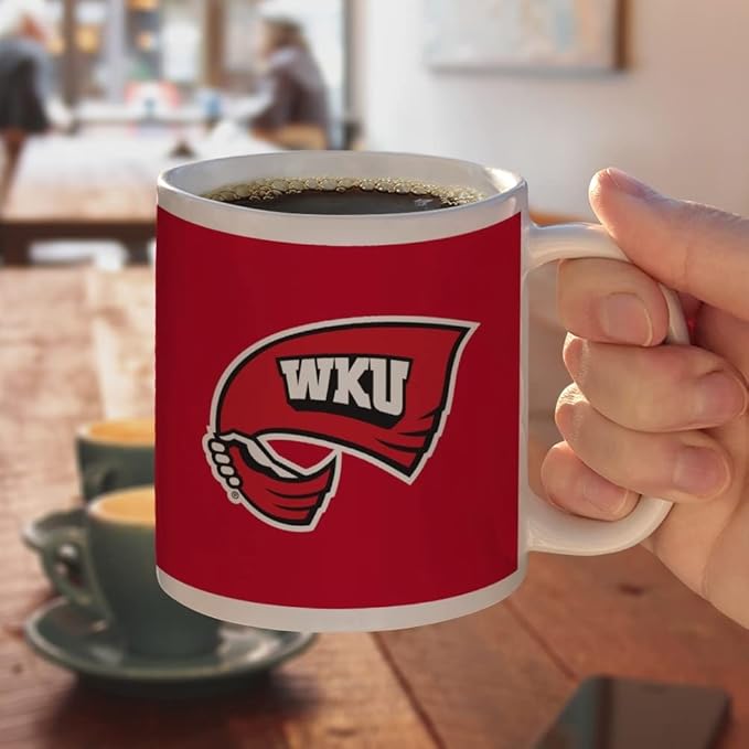 W Kentucky Primary Logo Ceramic Coffee Mug, Novelty Gift Mugs for Coffee, Tea and Hot Drinks, 11oz, White