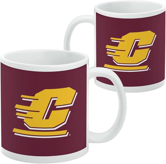 Central Michigan University Logo Ceramic Coffee Mug, Novelty Gift Mugs for Coffee, Tea and Hot Drinks, 11oz, White