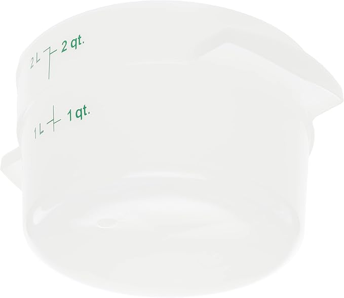 Carlisle FoodService Products Storplus Round Food Storage Container with Stackable Design for Catering, Buffets, Restaurants, Polyethylene (Pe), 2 Quart, White