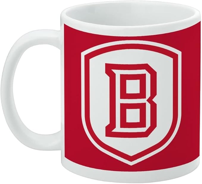 Bradley University Primary Logo Ceramic Coffee Mug, Novelty Gift Mugs for Coffee, Tea and Hot Drinks, 11oz, White