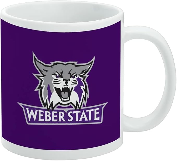 Weber State University Primary Logo Ceramic Coffee Mug, Novelty Gift Mugs for Coffee, Tea and Hot Drinks, 11oz, White