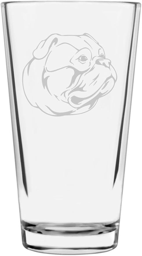 American Bulldog Custom Personalized Dog Themed Etched All Purpose 16oz Pint Glass