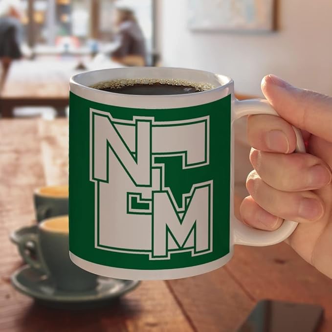 Eastern New Mexico University Primary Logo Ceramic Coffee Mug, Novelty Gift Mugs for Coffee, Tea and Hot Drinks, 11oz, White
