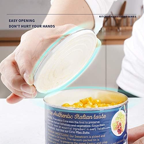Safe Cut Manual Can Opener, Handheld With Soft Grips, Ergonomic Smooth Edge, Food Grade Stainless Steel Cutting Can Opener for Kitchen & Restaurant