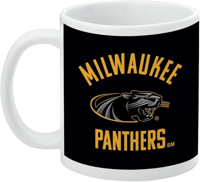 University of Wisconsin Milwaukee Official Panthers Ceramic Coffee Mug, Novelty Gift Mugs for Coffee, Tea and Hot Drinks, 11oz, White
