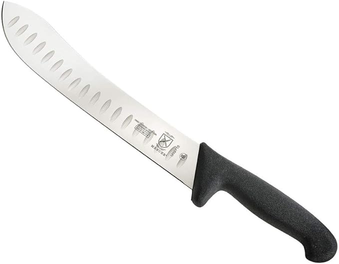 Mercer Culinary BPX M13718 Granton Edge American Butcher Knife, 10-Inch, Granton American Butcher Knife