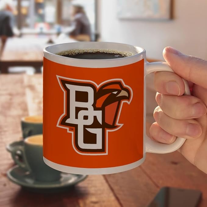 Bowling Green Primary Logo Ceramic Coffee Mug, Novelty Gift Mugs for Coffee, Tea and Hot Drinks, 11oz, White