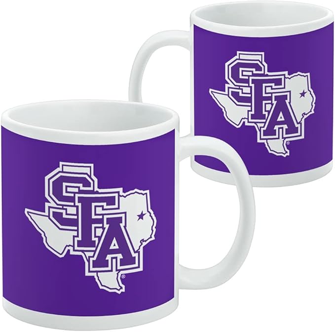 Stephen F. Austin State University Primary Logo Ceramic Coffee Mug, Novelty Gift Mugs for Coffee, Tea and Hot Drinks, 11oz, White