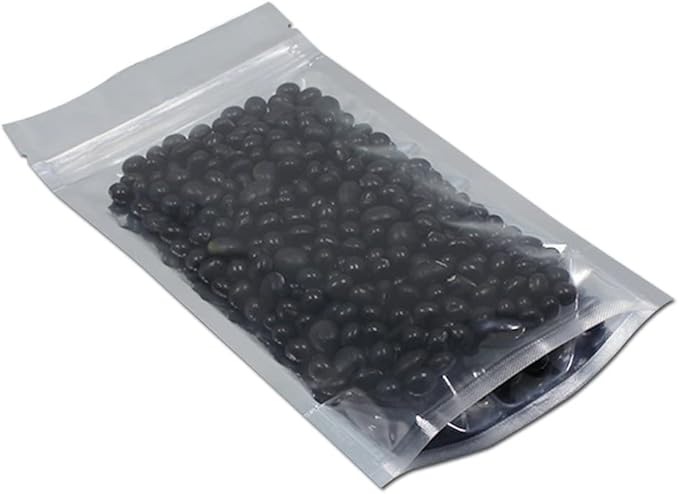 FERENLI 1000 Pieces Stand Up Clear for Zip Resealable Aluminum Lock Mylar Foil Plastic Packaging Bag Zipper Lock Heat Seal with Tear Notch Long Term Food Storage (3.5x5.5 inch)
