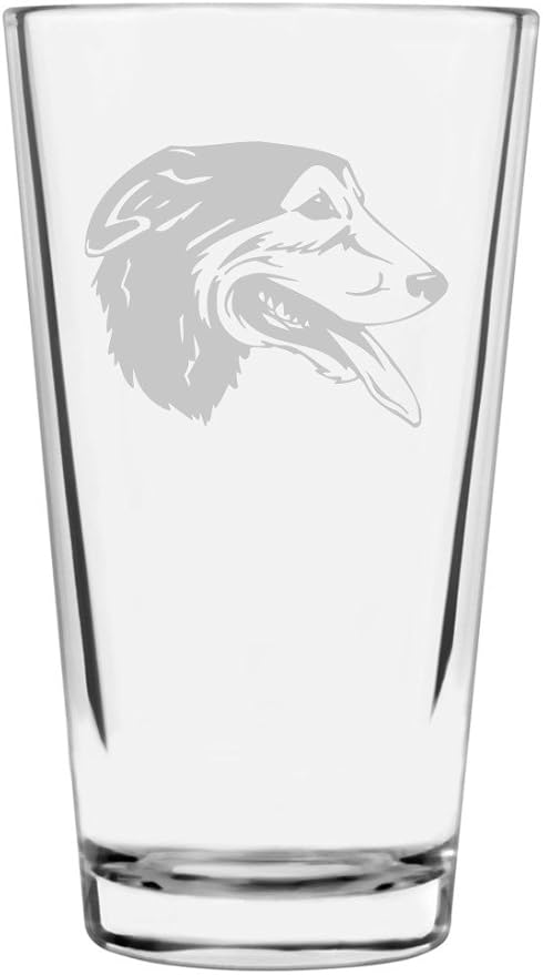Huntaway Custom Personalized Dog Themed Etched All Purpose 16oz Pint Glass
