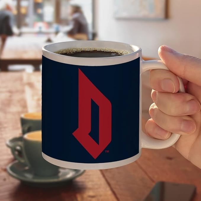 Duquesne University Primary Logo Ceramic Coffee Mug, Novelty Gift Mugs for Coffee, Tea and Hot Drinks, 11oz, White