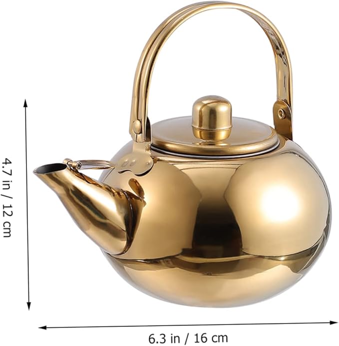 ABOOFAN Stainless Steel Tea Kettle Filter Screen Capacity for Induction Electric and Gas Stoves Practical Teapot for Brewing Loose Leaf and Tea Bags
