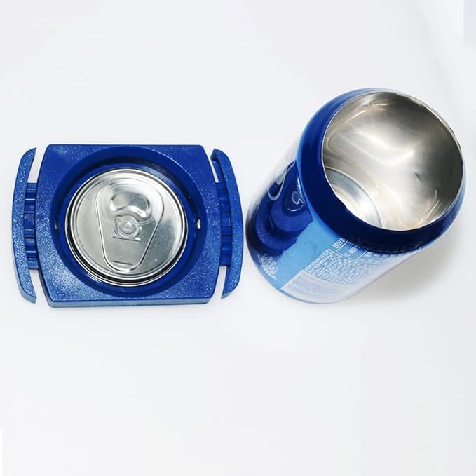 Two-in-One Blue Manual Can Opener for 8-19 Oz Beverage Cans, Bottle Opener, Household Bar Tool