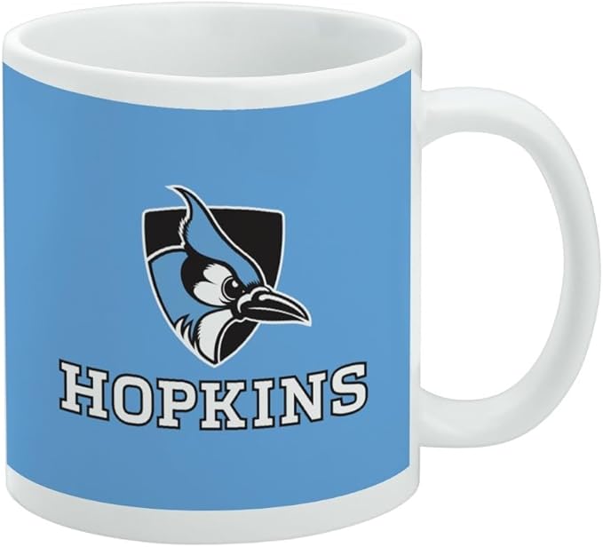Johns Hopkins University Primary Logo Ceramic Coffee Mug, Novelty Gift Mugs for Coffee, Tea and Hot Drinks, 11oz, White