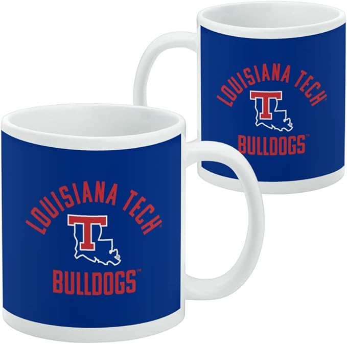 Louisiana Tech University Official Logo Ceramic Coffee Mug, Novelty Gift Mugs for Coffee, Tea and Hot Drinks, 11oz, White