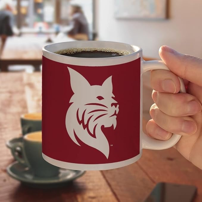 Bates College Primary Logo Ceramic Coffee Mug, Novelty Gift Mugs for Coffee, Tea and Hot Drinks, 11oz, White