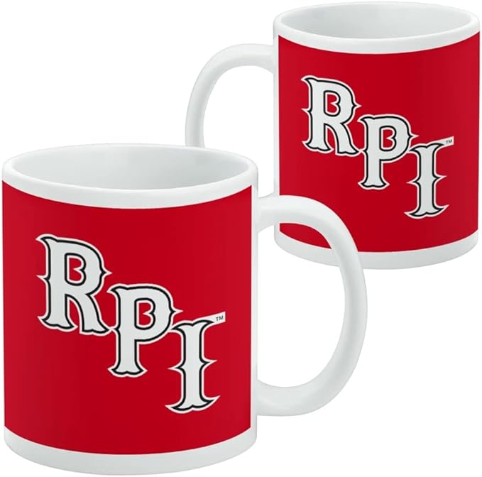 Rensselaer Polytechnic Institute Primary Logo Ceramic Coffee Mug, Novelty Gift Mugs for Coffee, Tea and Hot Drinks, 11oz, White