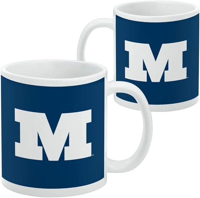 Millikin University Primary Logo Ceramic Coffee Mug, Novelty Gift Mugs for Coffee, Tea and Hot Drinks, 11oz, White