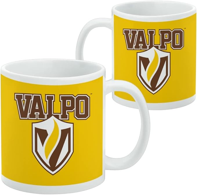 Valparaiso University Primary Logo Ceramic Coffee Mug, Novelty Gift Mugs for Coffee, Tea and Hot Drinks, 11oz, White