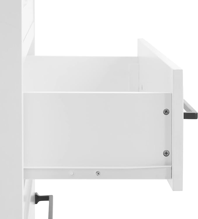 Crosley Furniture Genevieve Pantry Storage Cabinet with Shelves, Kitchen, Dining, or Laundry Room, White