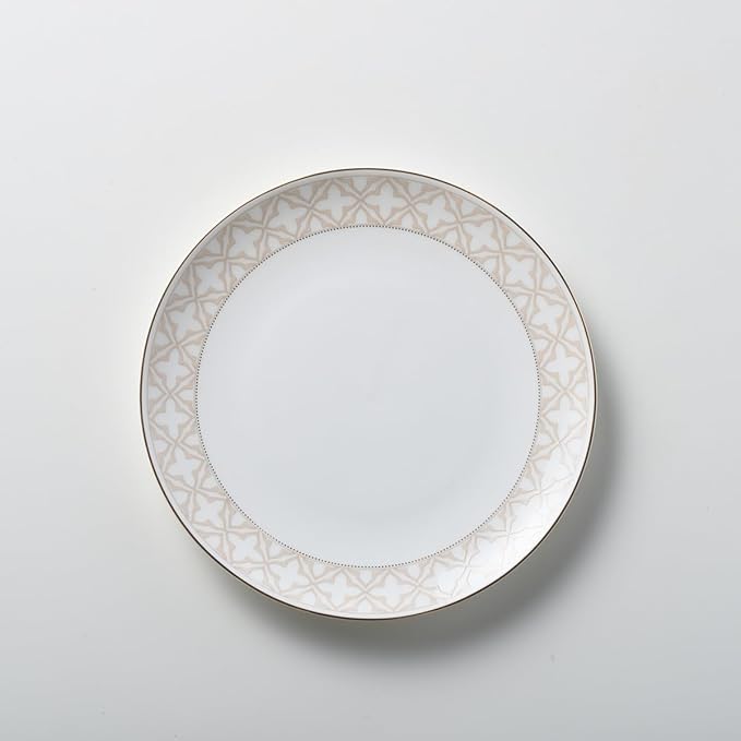 Bone China Dinner Plate Simple plain Smooth Classic pattern 10.5 inches