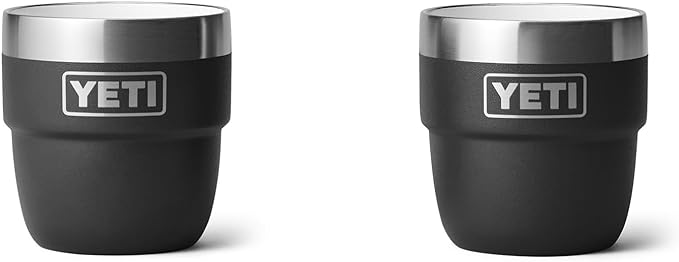 YETI Rambler 4 oz Stackable Cup, Stainless Steel, Vacuum Insulated Espresso/Coffee Cup, 2 Pack