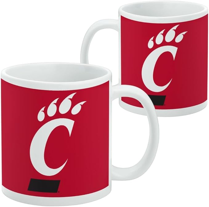 University of Cincinnati Primary Logo Ceramic Coffee Mug, Novelty Gift Mugs for Coffee, Tea and Hot Drinks, 11oz, White
