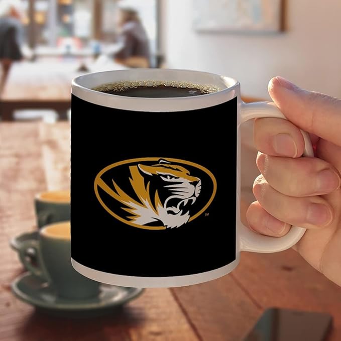 University of Missouri Primary Logo Ceramic Coffee Mug, Novelty Gift Mugs for Coffee, Tea and Hot Drinks, 11oz, White