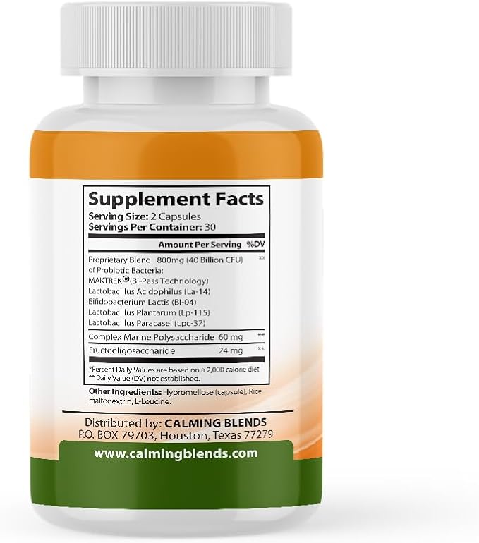 Probiotic, 40 Billion CFU, Bi-Pass Delivery System for Maximum Effectiveness, Shelf Stable, 60 Vegetable Capsules