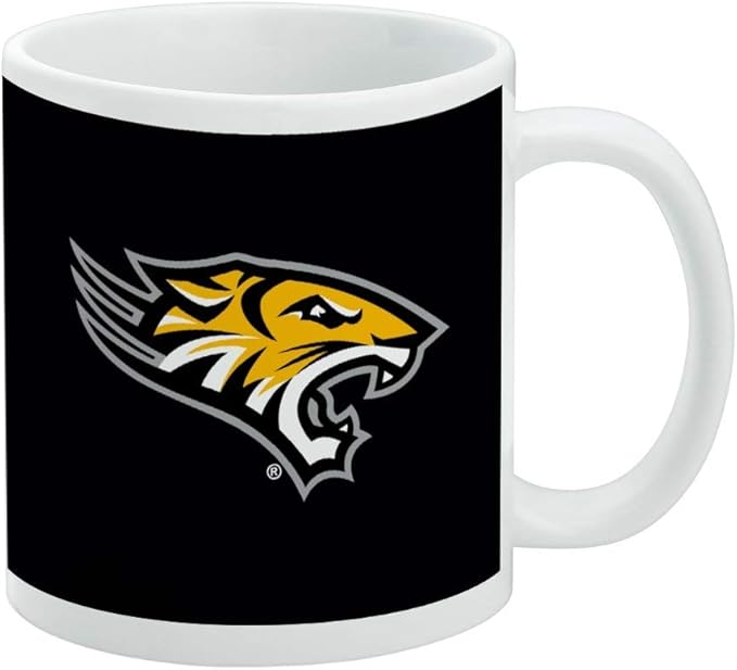 Towson University Tigers Logo Ceramic Coffee Mug, Novelty Gift Mugs for Coffee, Tea and Hot Drinks, 11oz, White