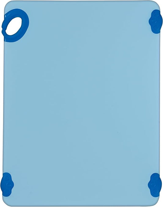 Winco Non-Slip Cutting Board with Hook, 15" x 20" x 1/2", Blue