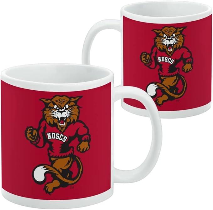 North Dakota State College of Science Primary Logo Ceramic Coffee Mug, Novelty Gift Mugs for Coffee, Tea and Hot Drinks, 11oz, White